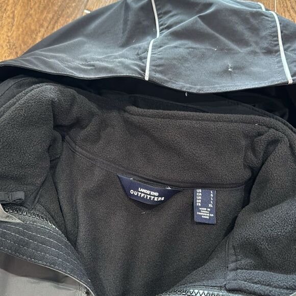 Men’s Lands End 3 in 1 Jacket. Black/Gray. Sz L - Picture 2 of 7